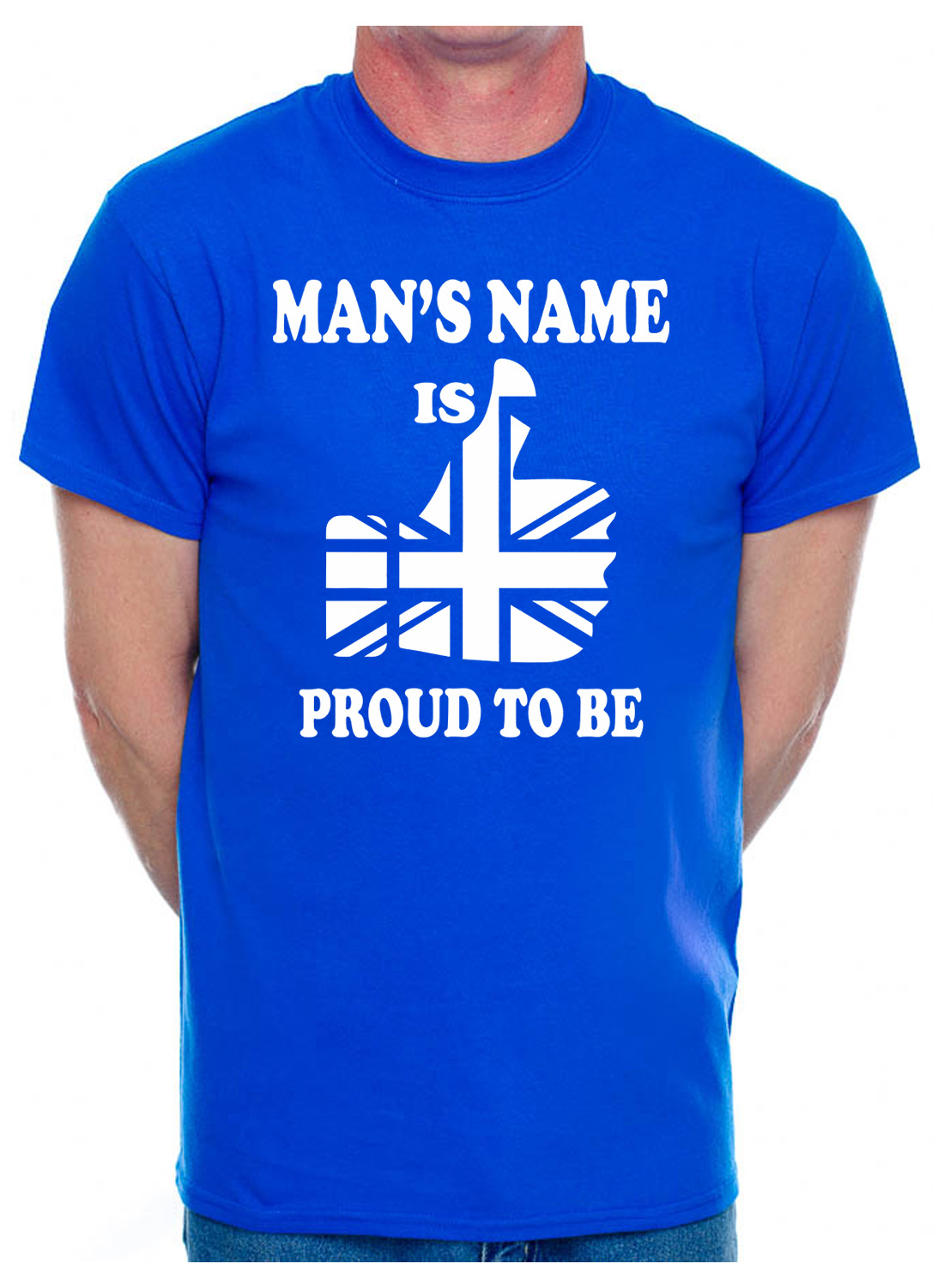Personalised Mens T-Shirt Proud To Be British Mans Name Here Birthday Gift