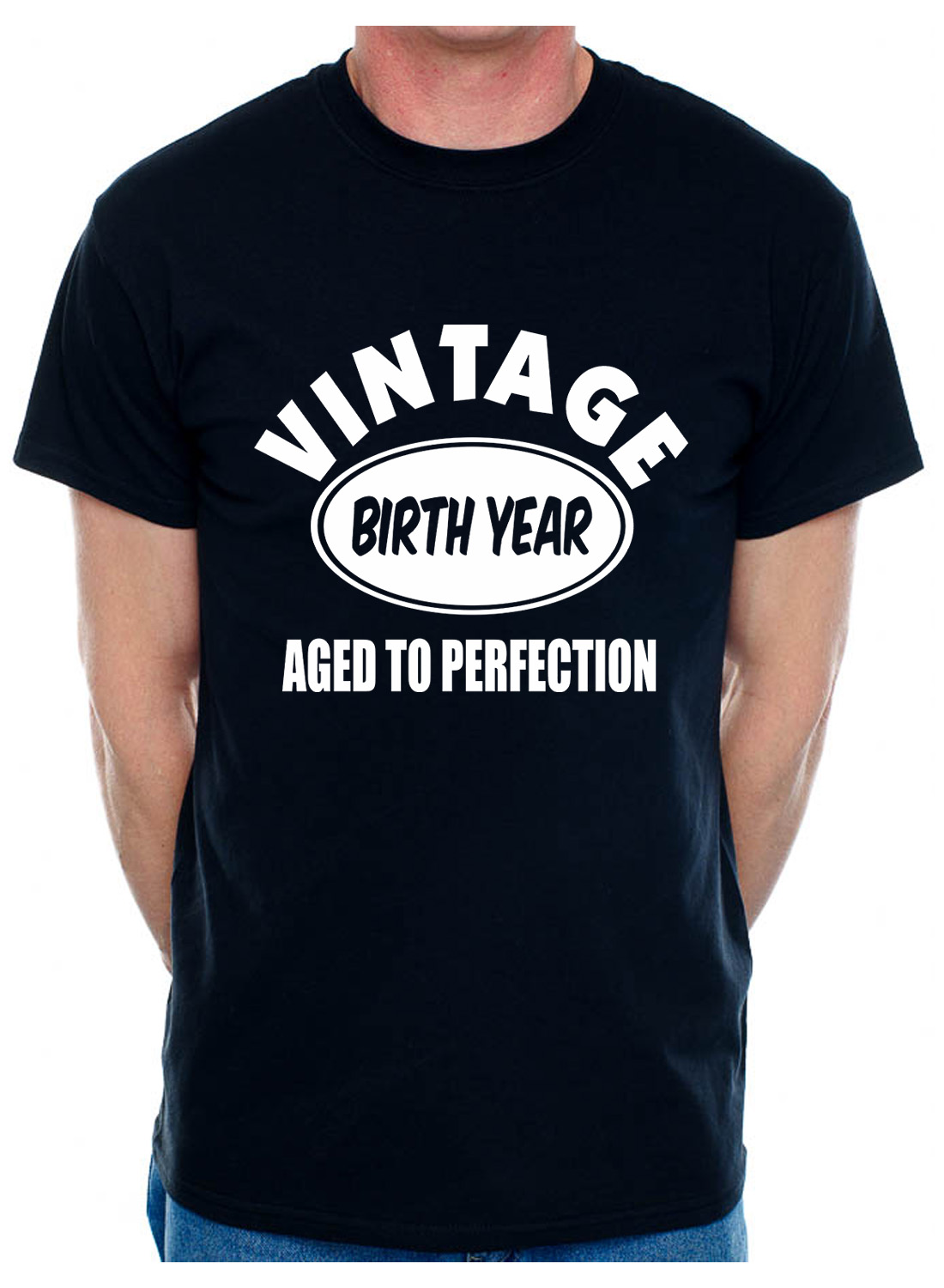 Customised Mens T-Shirt Gift Birth Year Here Funny Vintage Birthday Gift