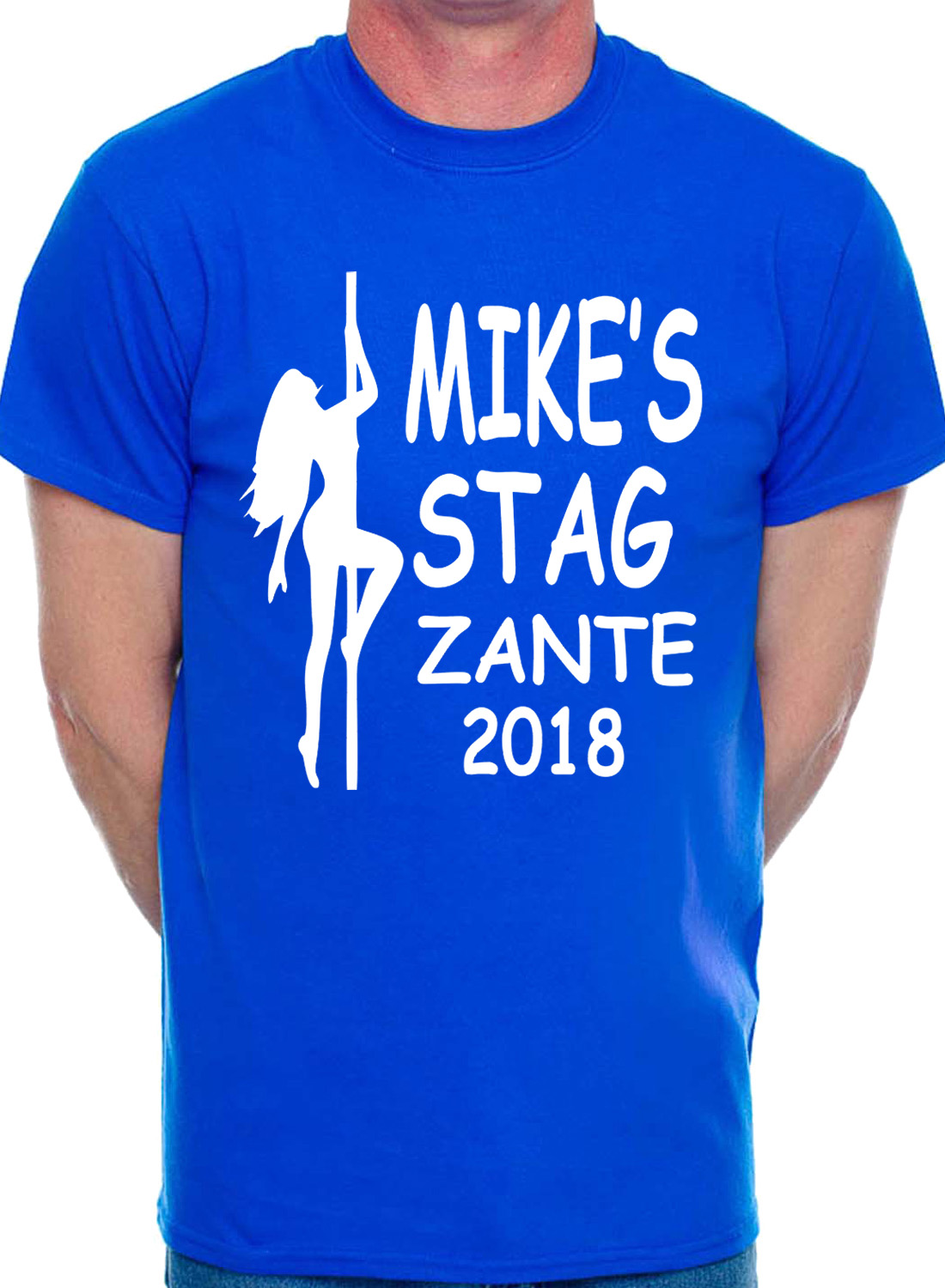 Custom T-Shirts Personalised Mens Stag Do T-Shirt Mike&rsquo;s Stag Night Zante
