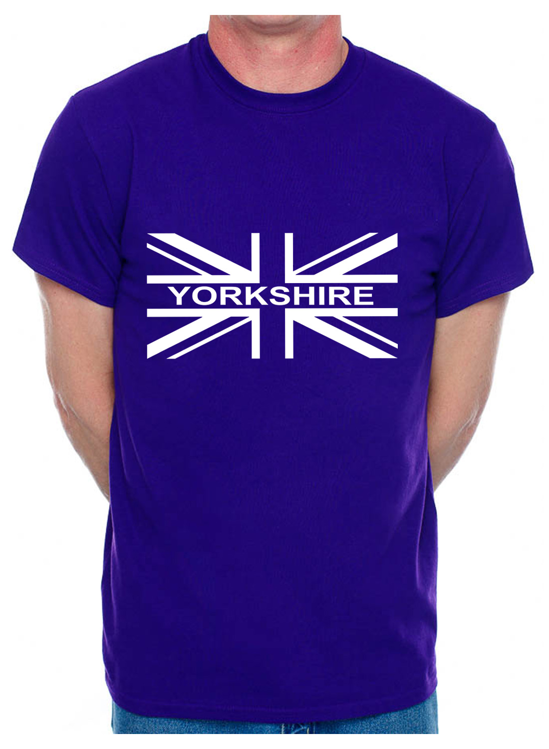 Personalised Mens T-Shirt Union Jack Yorkshire Any Town Name Of Your Choice