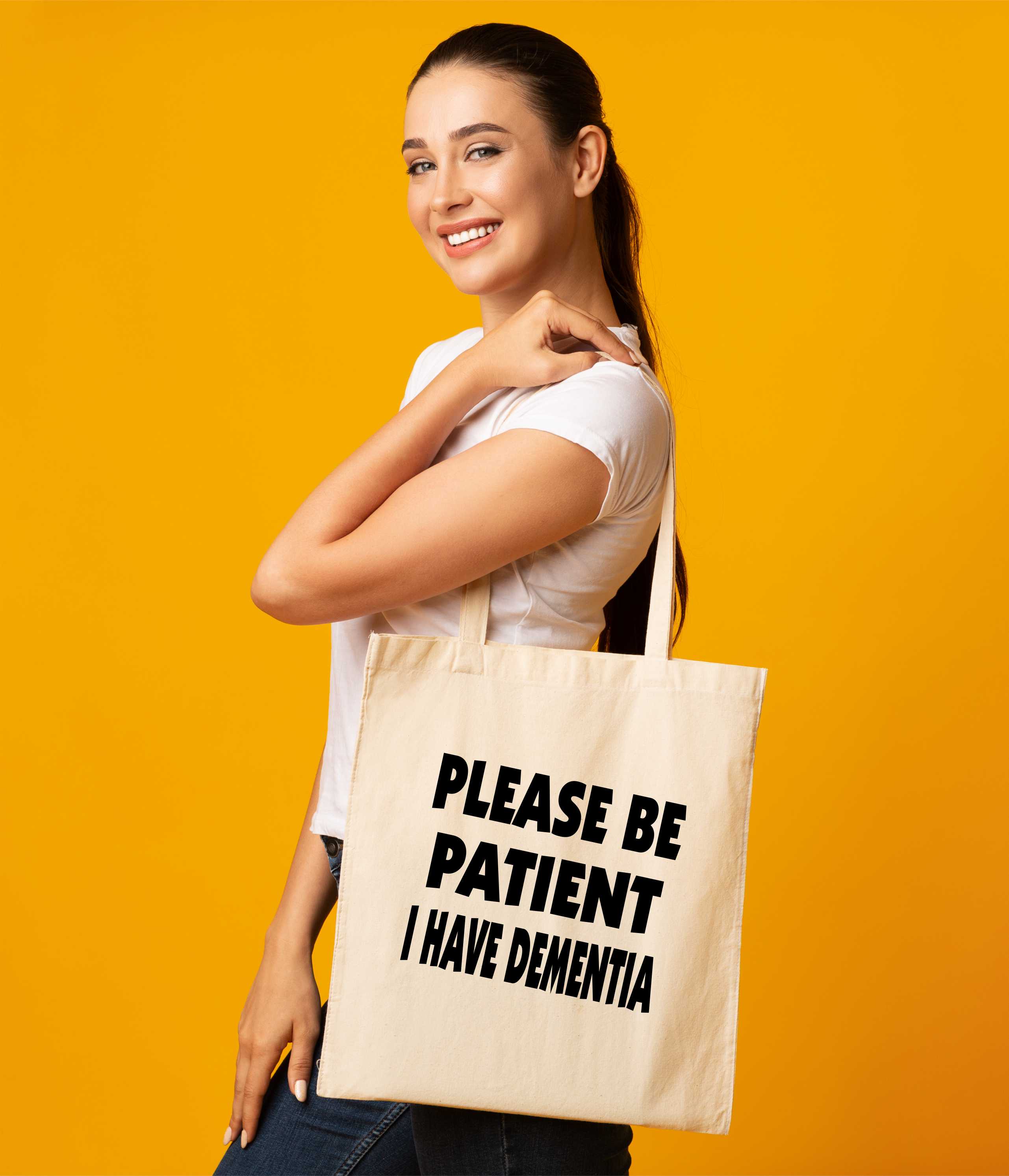 Bolso de Mano Be Patient I Have Dementia Concienciación sobre Salud Mental Damas Compradoras - Imagen 5 de 9