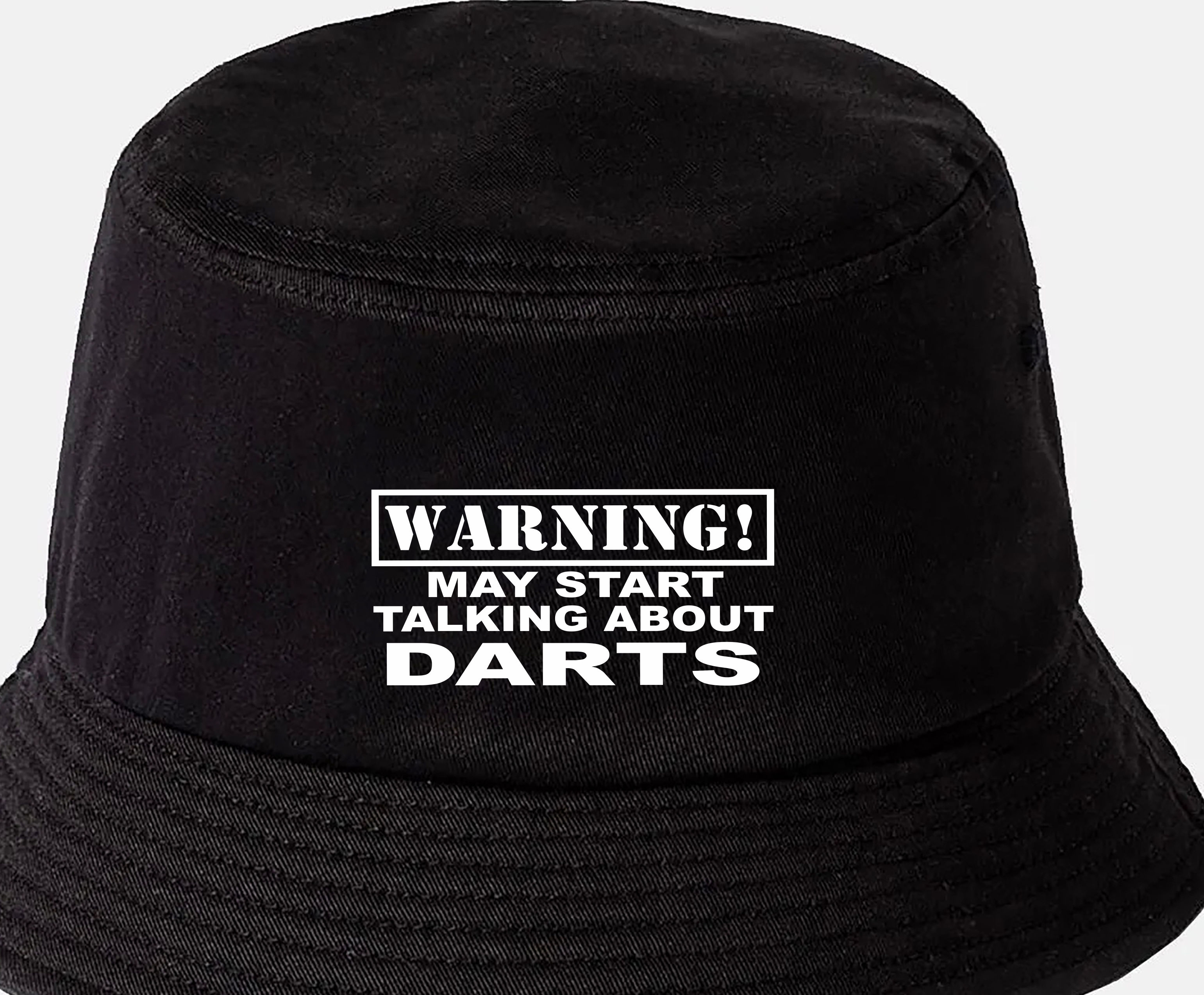 Warning May Talk About Dardos Sombrero Cubo Regalo para Hombres y Damas - Imagen 3 de 7