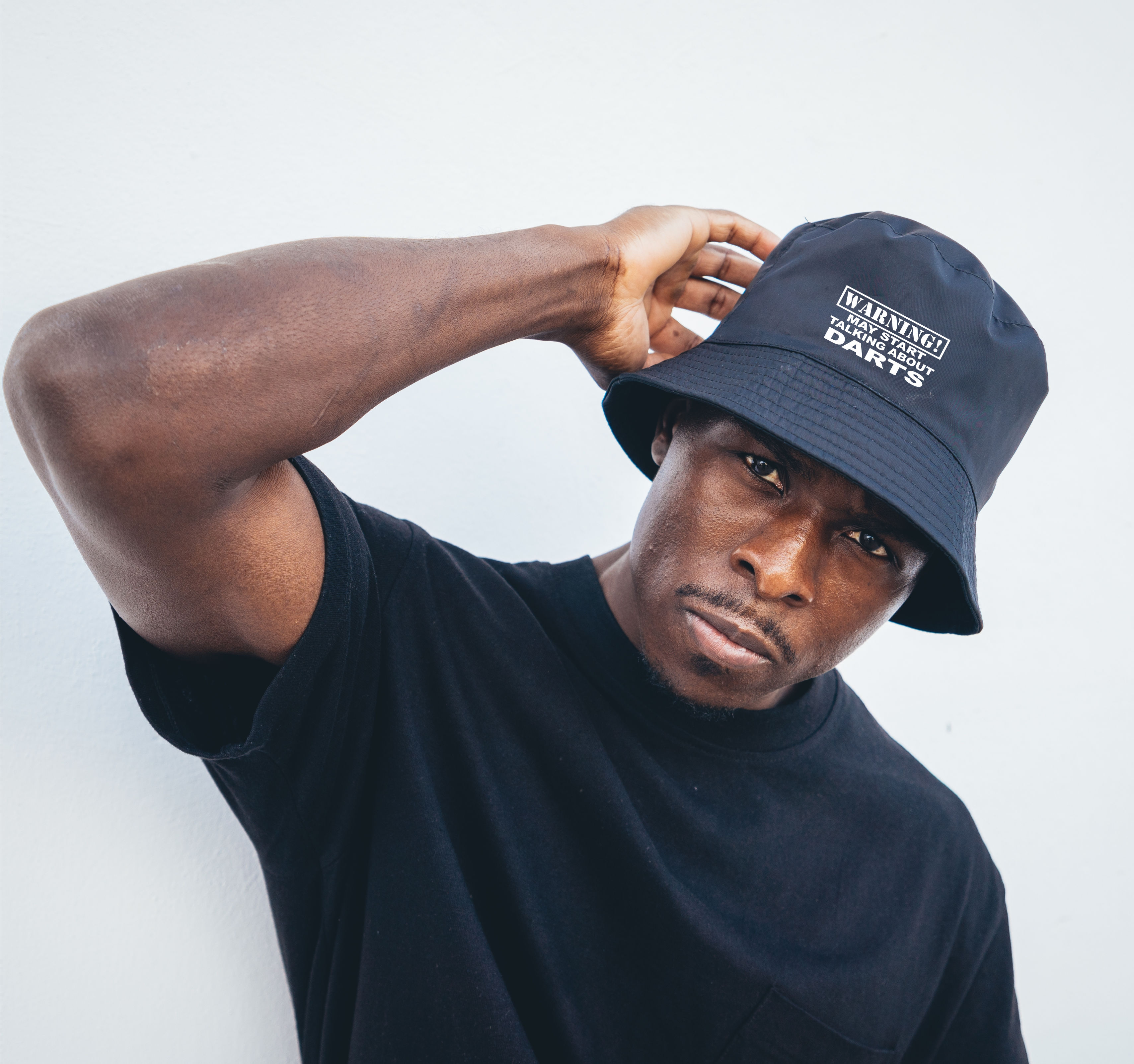 Warning May Talk About Dardos Sombrero Cubo Regalo para Hombres y Damas - Imagen 4 de 7