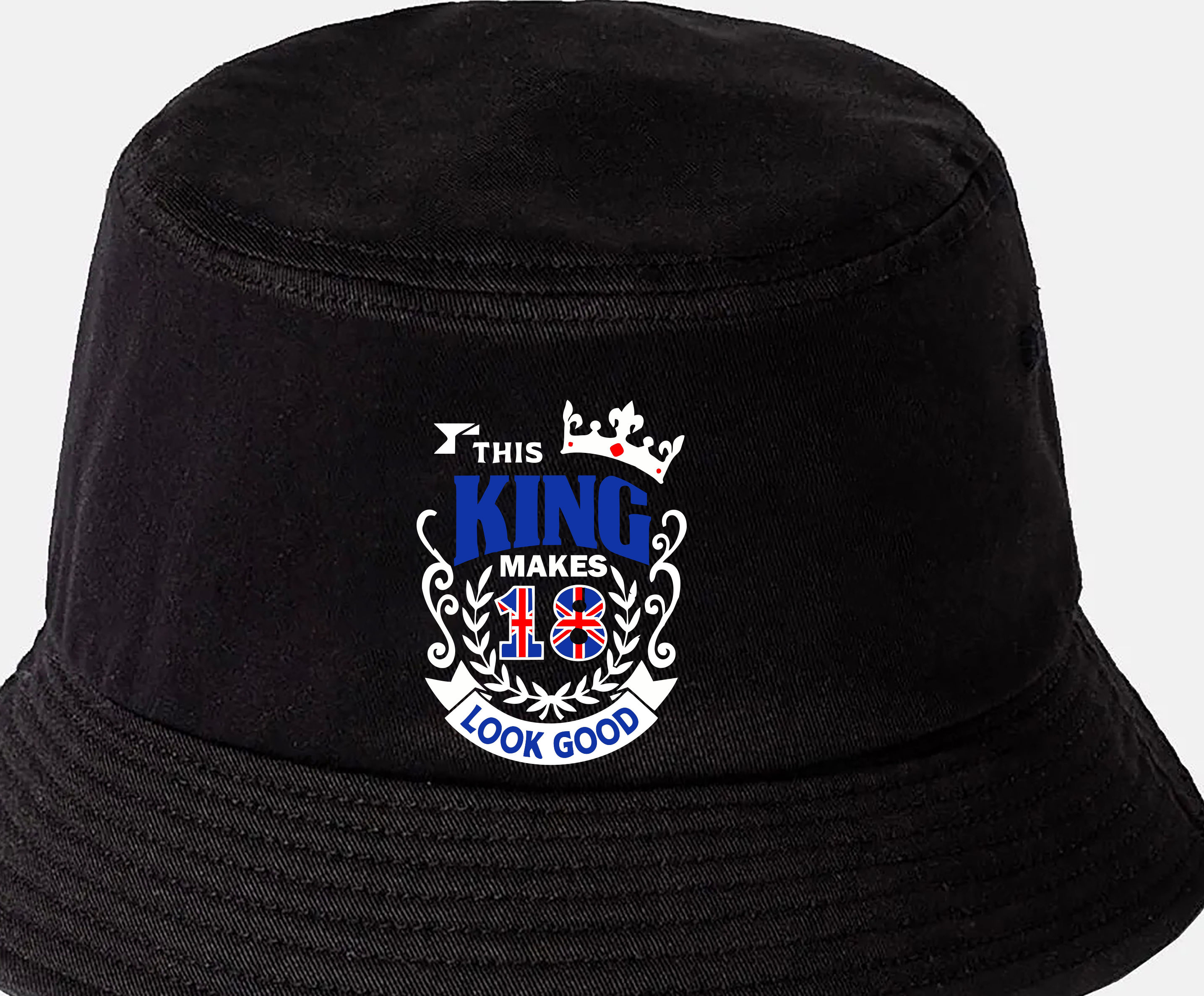This King Makes 18 Look Good Bucket Hat Gift For 18th Birthday 18 Year Old - Picture 3 of 7